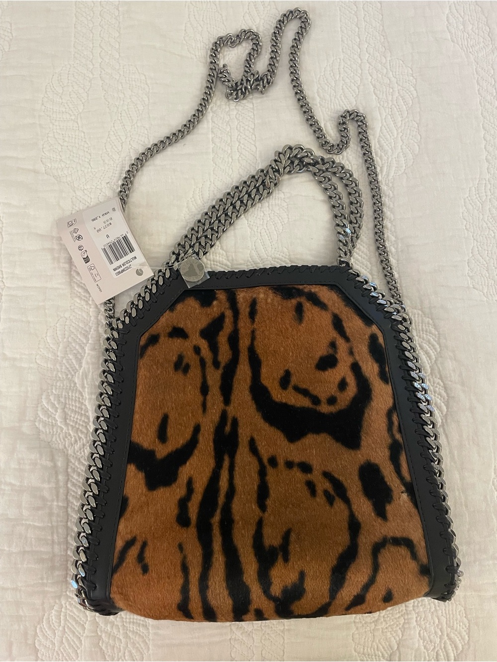 Stella McCartney Ocelot Velvet Mini Falabella bag (Brand New w/ Tags)